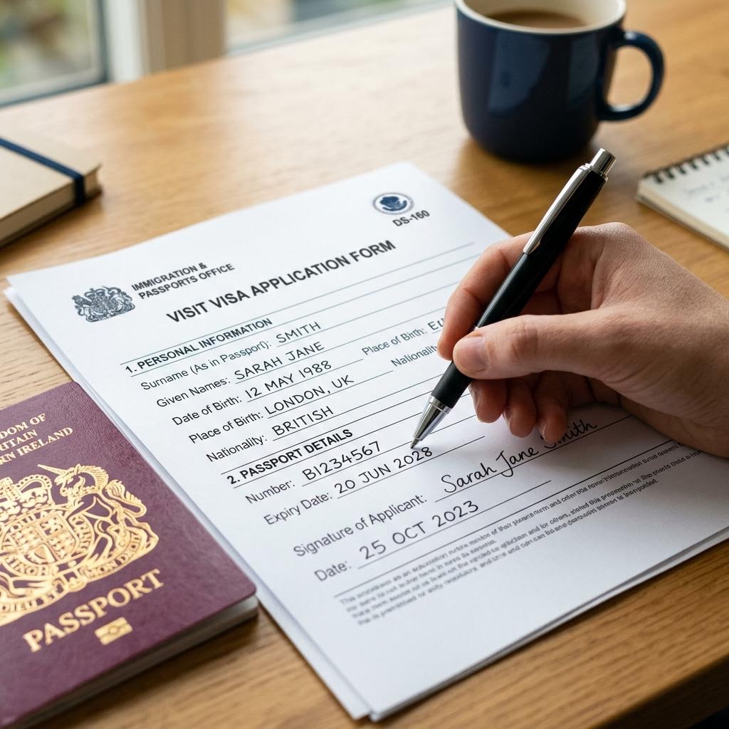 Errores solicitud de visa